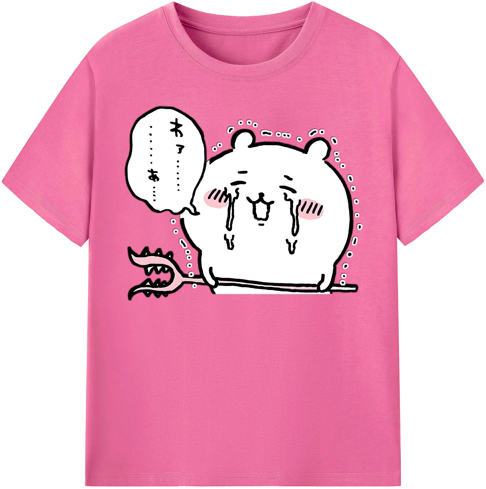（画像用） ちいかわ ちいかわ Chii-kawa chiikawa レディースカジュアルプリントTシャツ（綿100％）